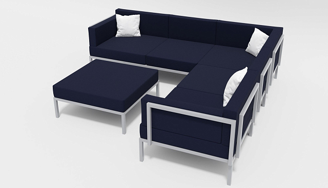 Лаунж зона Gardenini Serenita Dark Blue 