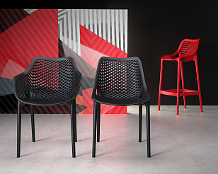 Кресло Siesta Contract Air XL Цвет: черный для дачи Кресло Siesta Contract Air XL Цвет: черный, садовая мебель