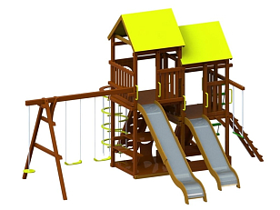 Деревянный городок Leda Домик (3), уличное оборудование