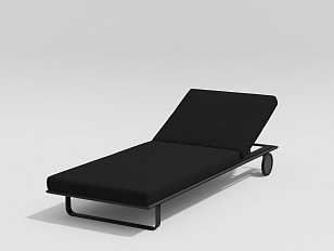 Шезлонг Gardenini Hacienda Black, садовая мебель