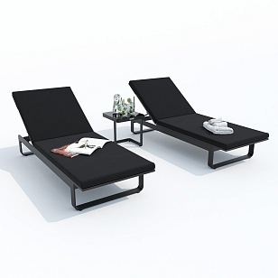 Шезлонг Ideal Patio Letto Цвет: карбон, антрацит, садовая мебель