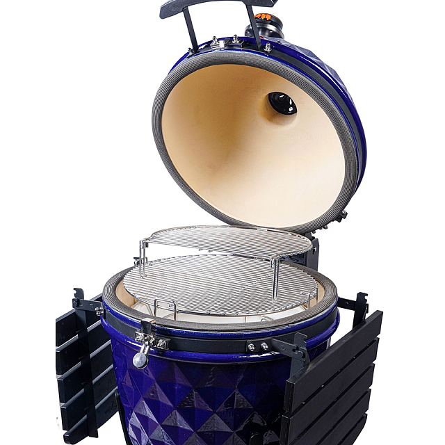 гриль керамический diamond egg xl pro цвет: синий