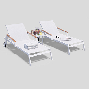 Шезлонг Ideal Patio Sponda Цвет: белый, садовая мебель