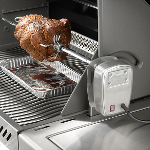 Вертел с 4-мя зажимами и электромотором для моделей Napoleon 600/605/730