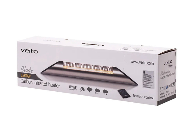 Уличный электрический обогреватель Veito Blade mini Black 