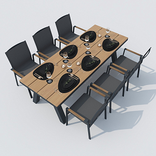 Обеденная группа Ideal Patio Mirra Sola 220 Цвет: карбон, серый, садовая мебель