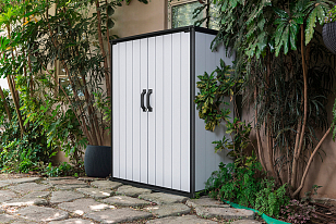 Высокий шкаф Keter Premier High Store 1400 л, садовая мебель