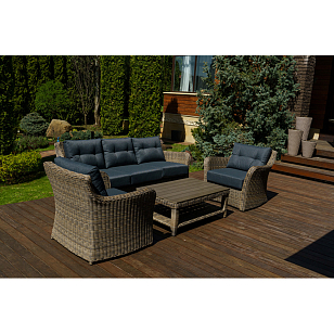 Диван треххместный Lite Venezia Цвет: коричневый, садовая мебель