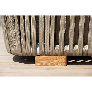 Лаунж-зона 4SIS Форли 4-местная, каркас светло-серый, роуп серо-коричневый, садовая мебель