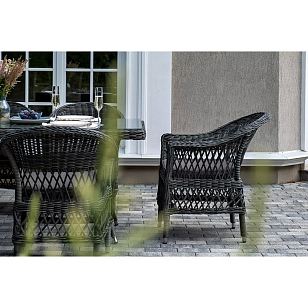 Обеденная группа 4SIS Амароне на 6 персоны, цвет графит, садовая мебель