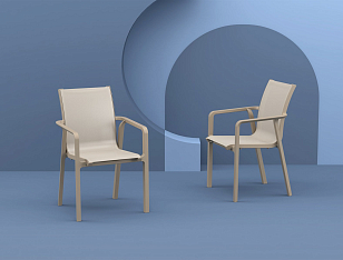 Кресло Siesta Contract Pacific Цвет: бежевый для дачи Кресло Siesta Contract Pacific Цвет: бежевый, садовая мебель