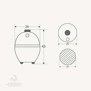 Гриль керамический Big Green Egg Mini МИНИ (диаметр решетки 25 см)