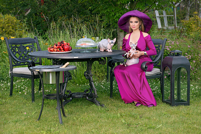 Обеденный стол Вишневый садъ Ажур D132 