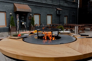 Гриль-очаг Elbrus Home Тибет Ø182 (Термостойкая эмаль) для сада