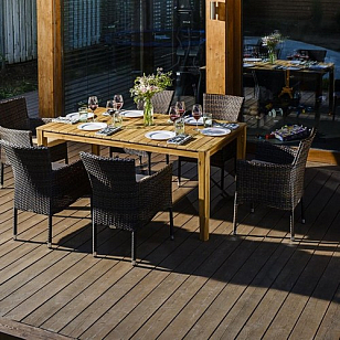 Обеденная группа Joygarden Aura на 6 персон с креслами для дачи Обеденная группа Joygarden Aura на 6 персон с креслами, садовая мебель