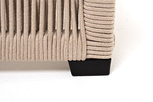 Шезлонг из роупа 4SIS Ривьера Цвет: белый муар, бежевый, садовая мебель