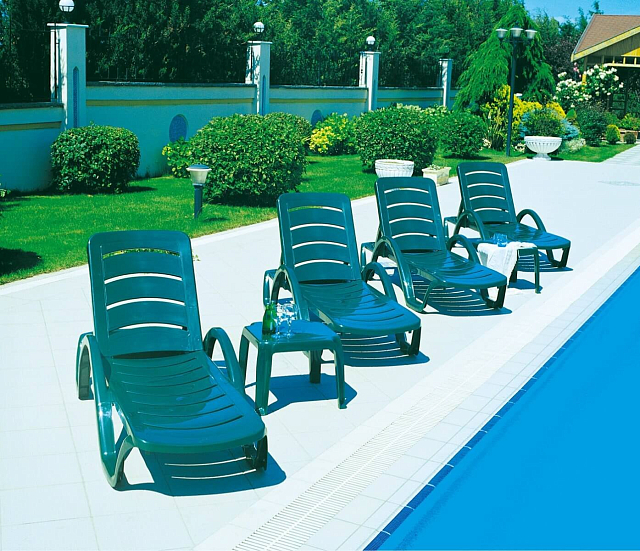 Шезлонг-лежак Siesta Contract Havana Цвет: зеленый 