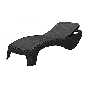 Шезлонг садовый Keter Atlantic графит для дачи Шезлонг садовый Keter Atlantic графит, садовая мебель