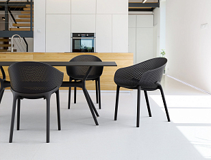 Кресло Siesta Contract Sky Цвет: черный для дачи Кресло Siesta Contract Sky Цвет: черный, садовая мебель