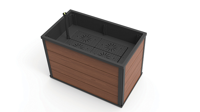 Кашпо-грядка Keter Maple Mobile Urban Garden Bed 88L Цвет: коричневый 