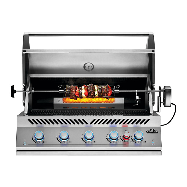 Вертел с 2-мя зажимами и электромотором для грилей Napoleon BIG 38