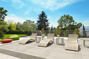 Шезлонг-лежак Siesta Contract Slim Цвет: бежевый, садовая мебель