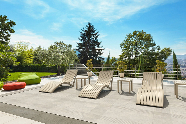 Шезлонг-лежак Siesta Contract Slim Цвет: бежевый 