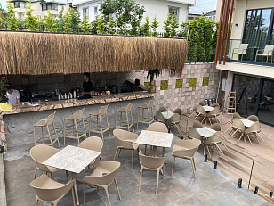 Стул барный Siesta Contract Air Bar 75 Цвет: бежевый, садовая мебель