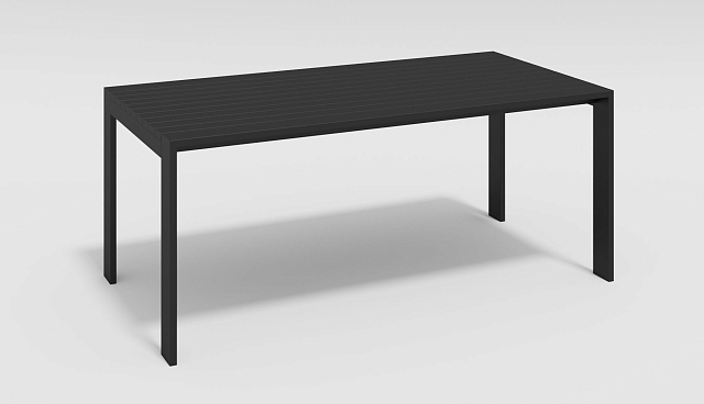 Обеденная зона Gardenini Malia 180 Карбон / Черный со стульями Voglie 