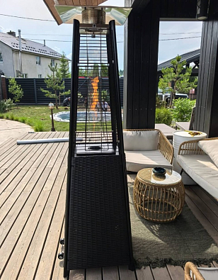 Уличный газовый обогреватель WWT 13I Rotang Black Mini, уличное оборудование
