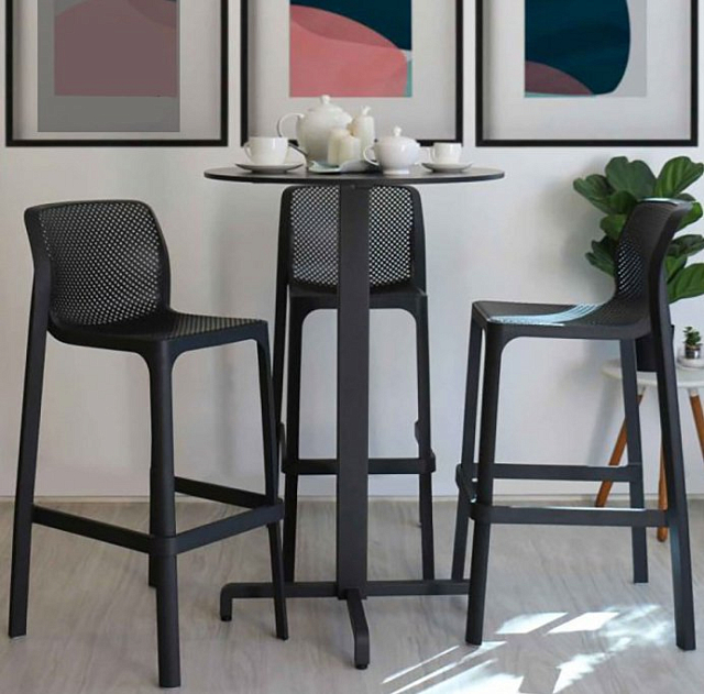 Стул барный Nardi Net Stool Цвет: антрацит 