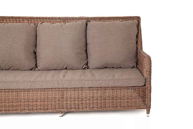 Диван 4SIS Гляссе трехместный Цвет: коричневый 