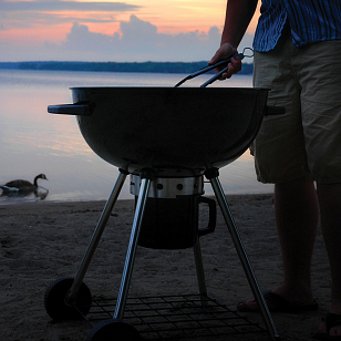 угольный гриль napoleon nk22k-leg-2