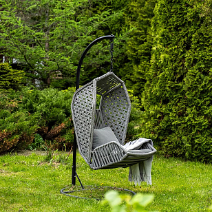 Подвесное кресло 4SIS Капри, цвет серый, садовая мебель