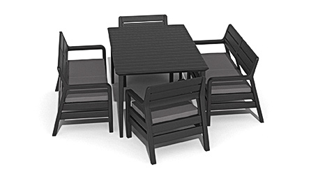 Стол Keter Lima 160 графит 