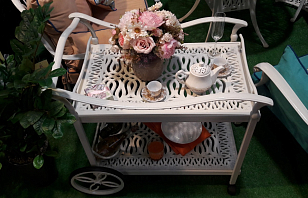 Сервировочный стол Вишневый Садъ Классик белый, садовая мебель