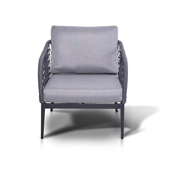 Кресло 4SIS Канны из роупа Цвет: темно-серый 