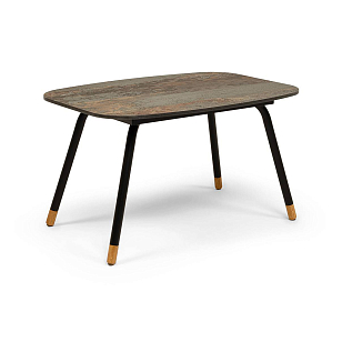 Журнальный стол 4SIS Верона 70 х 50, каркас черный муар, столешница винтаж для дачи Журнальный стол 4SIS Верона 70 х 50, каркас черный муар, столешница винтаж, садовая мебель