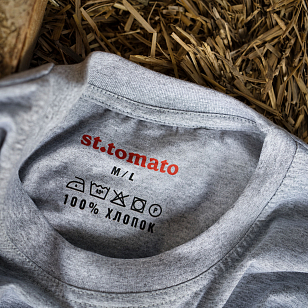 Одежда и аксессуары Футболка St.Tomato с двухсторонней печатью Butcher cuts scheme M/L для BBQ