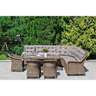 Обеденная группа 4SIS Базелла, цвет коричневый, садовая мебель