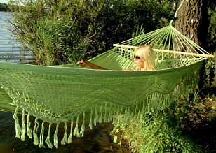 Гамак двухместный Lite Tulip зеленый для хобби и пикника
