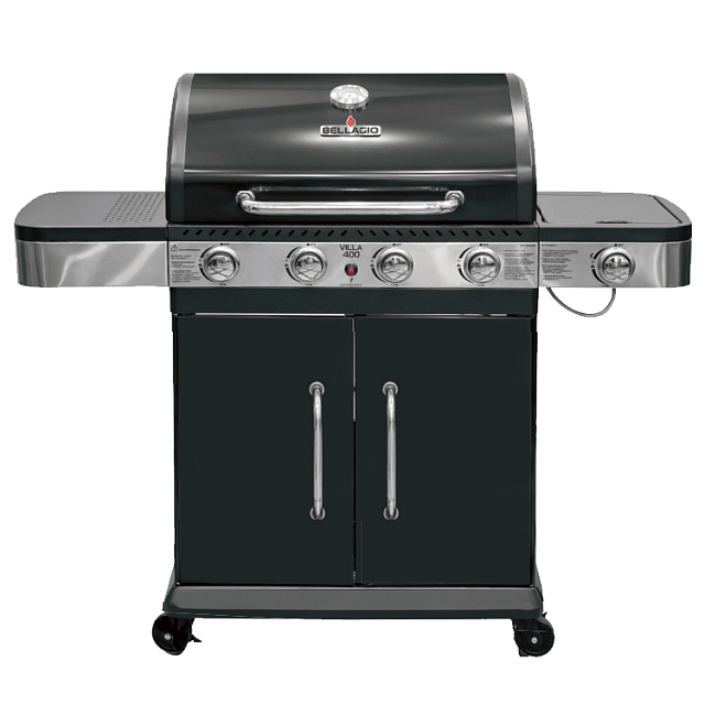 гриль газовый bellagio villa 400 black