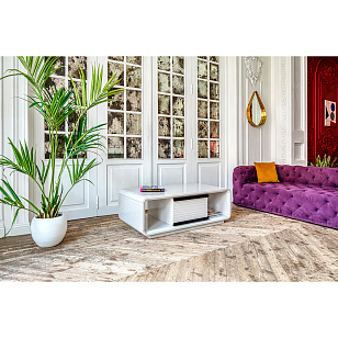 Столик-тумба журнальный Paoli Velvet Цвет: серый беж, товары для загородного дома