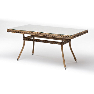 Обеденный стол 4SIS Латте 140 Цвет: соломенный для дачи Обеденный стол 4SIS Латте 140 Цвет: соломенный, садовая мебель