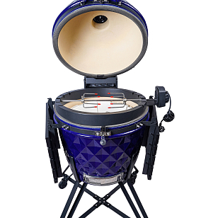 гриль керамический diamond egg xl pro цвет: синий для дачи