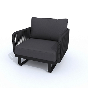 Лаунж зона Ideal Patio Bellisa с трехместным диваном Цвет: антрацит, карбон, садовая мебель