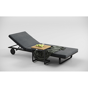 Шезлонг Gardenini Premium Hacienda Карбон / Темно-серый, садовая мебель