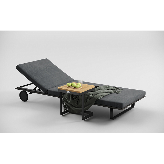 Шезлонг Gardenini Premium Hacienda Карбон / Темно-серый 