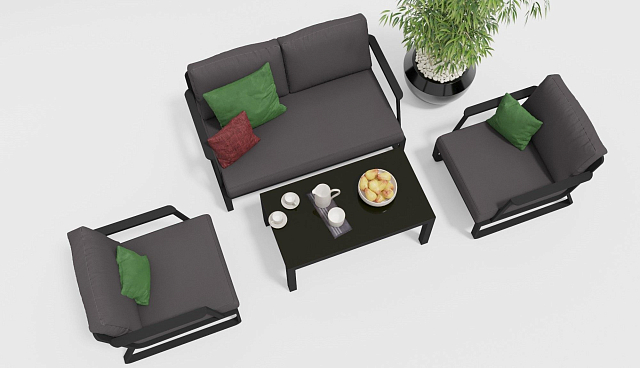 Лаунж зона Gardenini Voglie Карбон / Антрацит 