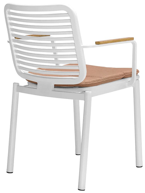 Кресло с подушкой Tagliamento Armona Цвет: белый, терракотовый 